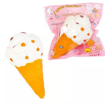 Игрушка мягкая антистресс - Мороженое, 19 см.