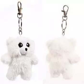 Игрушка мягкая из серии Флэтси Мини - Мишка с подвесом, 9,5 см