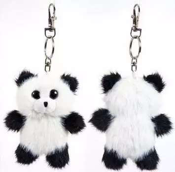 Игрушка мягкая из серии Флэтси Мини - Панда с подвесом, 9,5 см