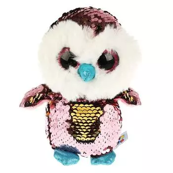 Игрушка мягкая - Сова из пайеток, 15 см