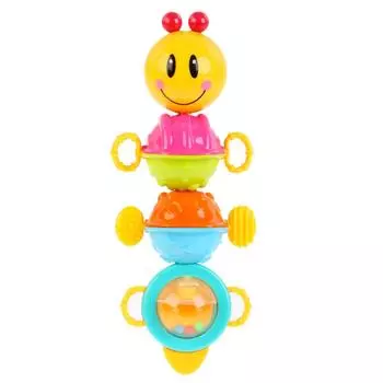 Игрушка-погремушка – Гусеница, свет и звук