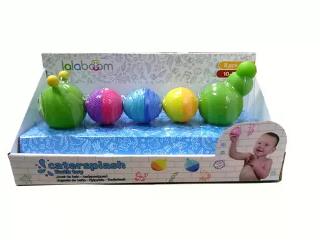 Игрушка развивающая Lalaboom - Гусеница, 8 предметов