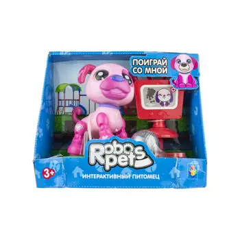 Игрушка со звуковыми эффектами - Озорной щенок, розовый