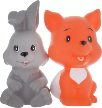 Игрушки для ванной – Заяц и Лиса, в сетке sim)