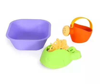 Игрушки для ванны: ванночка, лейка малая, кит