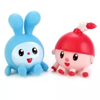 Игрушки пластизоль для купания – Малышарики. Крошик и Нюшенька