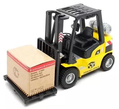 Инерционная машина металлическая «Погрузчик» свет, звук 1:43