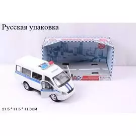 Инерционная машина Play Smart Автопарк – Газель 3221 Милиция, свет, звук, открывается дверь
