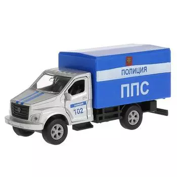 Инерционная металлическая машина - ГАЗ Газон Next - Полиция кунг, 14,5 см, открываются двери