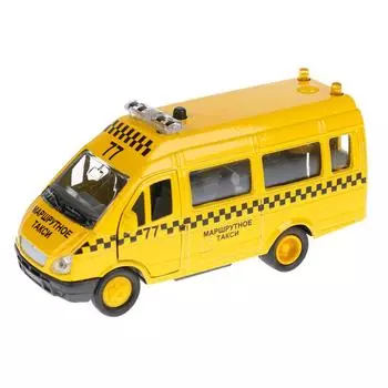 Инерционная металлическая машина Газель Такси свет, звук 1:43