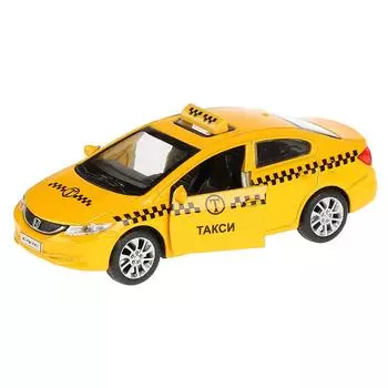 Инерционная металлическая машина Honda Civic - Такси, 12 см, открываются двери