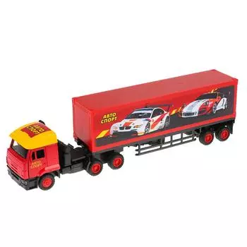 Инерционная металлическая машина - Камаз - Автогонки, 31 см, свет, звук