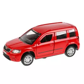 Инерционная металлическая машина Skoda Yeti, длина 12 см, цвет красный