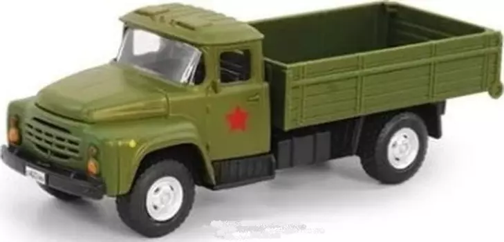 Инерционный металлический грузовик - Военный, масштаб 1:52