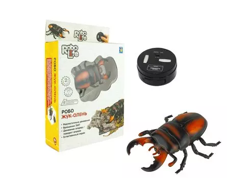 Интерактивная игрушка на ИК управлении - Робо-Жук-Олень, красный