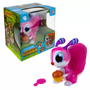 Интерактивная игрушка RoboPets – Озорная белка, розовая, звук