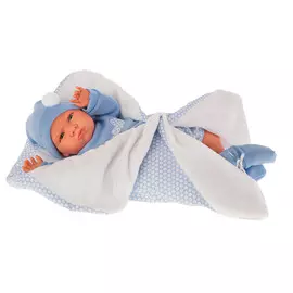 Интерактивная кукла Эдурне в голубом, детский лепет, 52 см