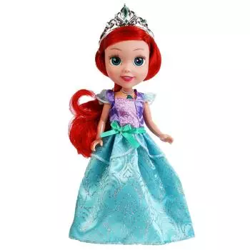 Интерактивная кукла – Принцесса Ариэла, 25 см, песня АБВГДЕЙКА, 100 фраз, светится амулет