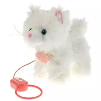 Интерактивный котенок – Пушок, 22 см ходит, поет песенку Улыбка