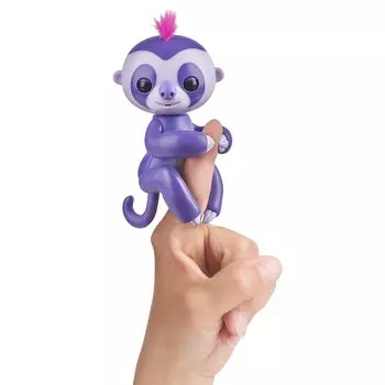 Интерактивный ленивец Fingerlings Мардж пурпурный, 12 см.