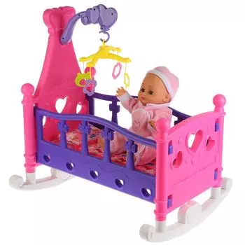 Интерактивный пупс с кроваткой, звук