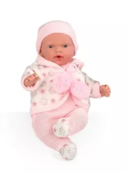 Интерактивный пупс с мягким телом Arias Elegance в розовой одежде, 28 см