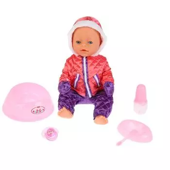 Интерактивный пупс Сашенька с 6 функциями и аксессуарами, плачет настоящими слезами, пьет и писает, 40 см