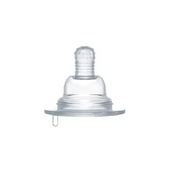 Эластичные силиконовые соски средний поток на широкое горлышко, 2 шт