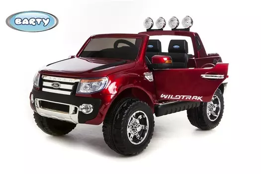 Электромобиль Barty Ford Ranger, вишневый глянец, лицензионная модель