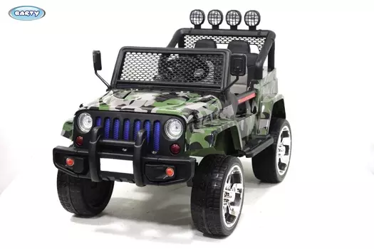 Электромобиль Barty Jeep S2388, цвет – камуфляж