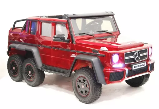 Электромобиль Mercedes-Benz G63-AMG 4WD шестиколесный, красный глянец