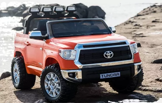 Электромобиль - Toyota Tundra, оранжевый, свет и звук