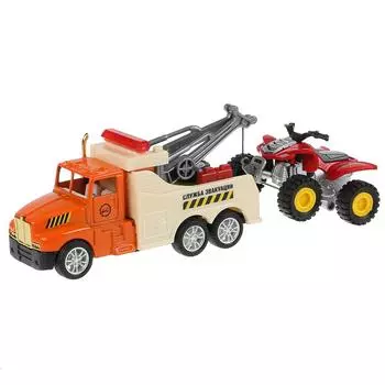 Эвакуатор инерционный металлический 20 см с квадроциклом