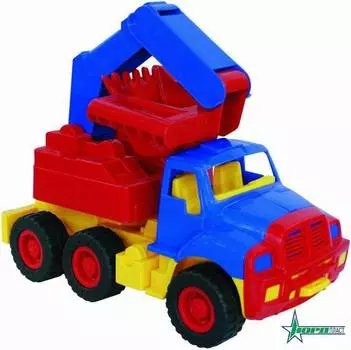 Экскаватор Мишка, размер 36 х 22 х 44,5 см.
