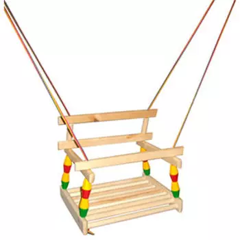 Качели деревянные подвесные