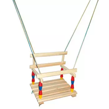 Качели деревянные подвесные