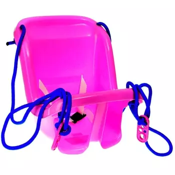 Качели с барьером безопасности, розовые