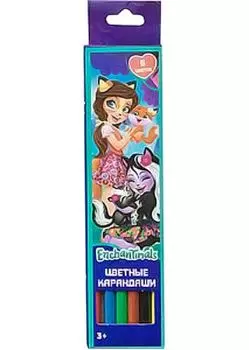 Карандаши цветные - Enchantimals, 6 цветов