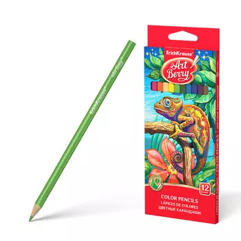 Карандаши цветные трехгранные Artberry, 12 цветов