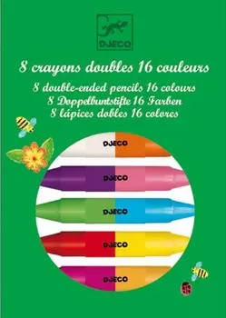 Карандаши двойные, 8 штук, 16 цветов