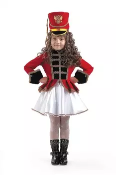 Карнавальный костюм для девочек – Мажоретка, жакет, юбка и головной убор, размер 116-60