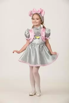Карнавальный костюм для девочек - Мышка Вита, блузка и юбка, размер 116-60