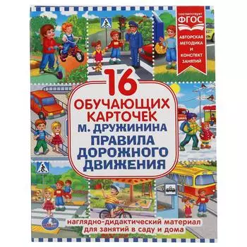 Карточки в папке - Правила дорожного движения, 16 карточек