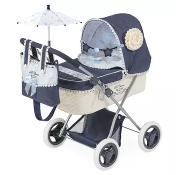 Коляска для куклы с сумкой и зонтиком серии Романтик, 60 см