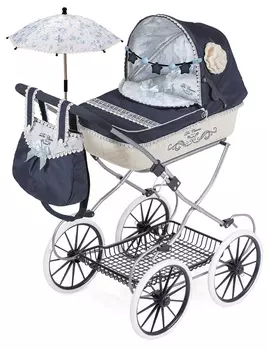 Коляска складная с сумкой и зонтиком серии Романтик, 81 см.