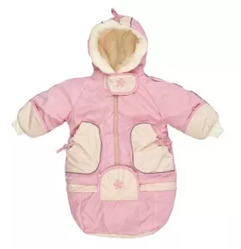 Комбинезон-трансформер - Зимушка, розовый, меховой