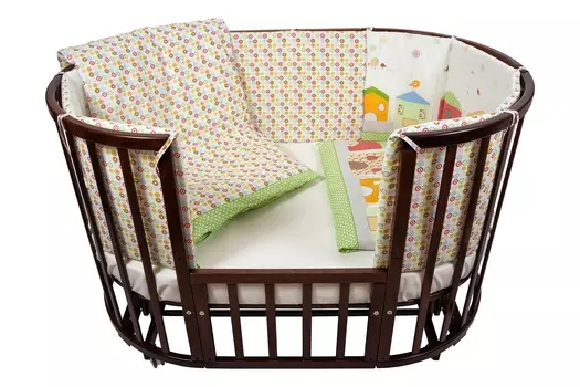 Комплект для кроватки Nuovita - Case, 6 предметов, зеленый