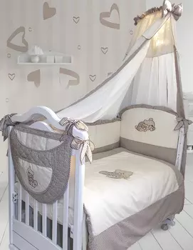 Комплект в кроватку – Мими, 3 предмета, капучино