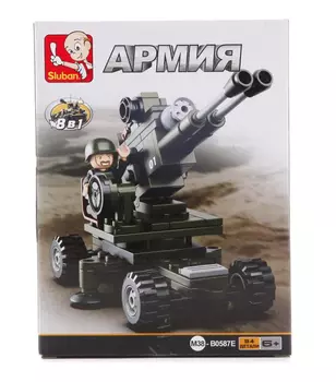 Конструктор 8 в 1 – Пушка с фигуркой, 94 детали