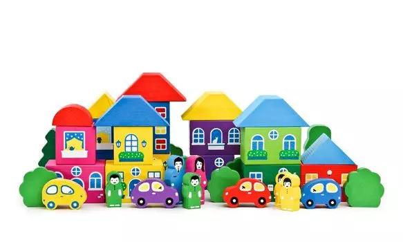 Конструктор - Цветной городок, 41 деталь